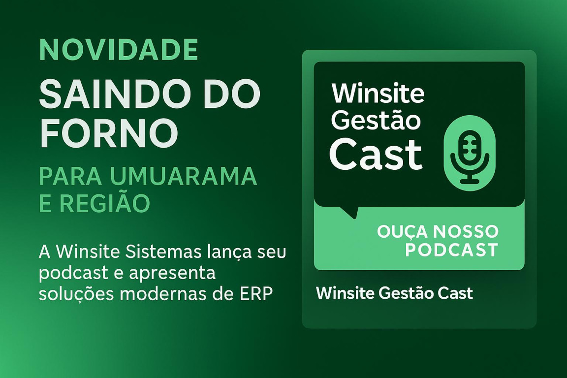 Capa Winsite lança podcast sobre gestão para empresas de Umuarama/PR